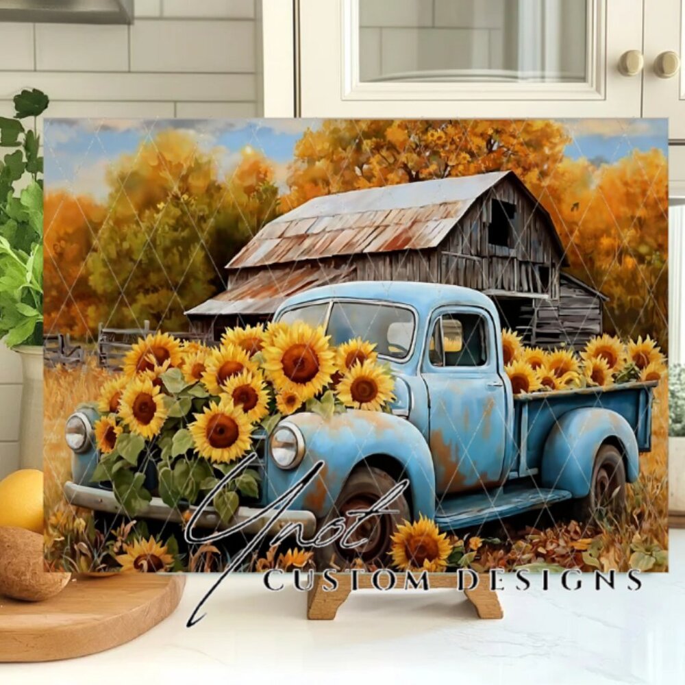 Sunflower Glass Cutting Board